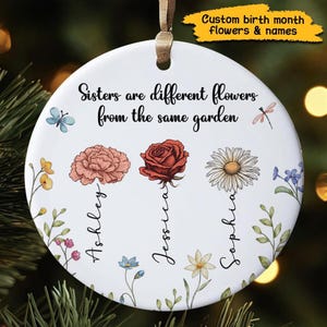 ornament!ceramic!sisters-are-different-flowers-from-same-garden