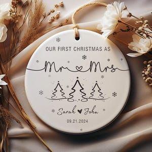 ornament!ceramic!round!mr-and-mrs-gifts