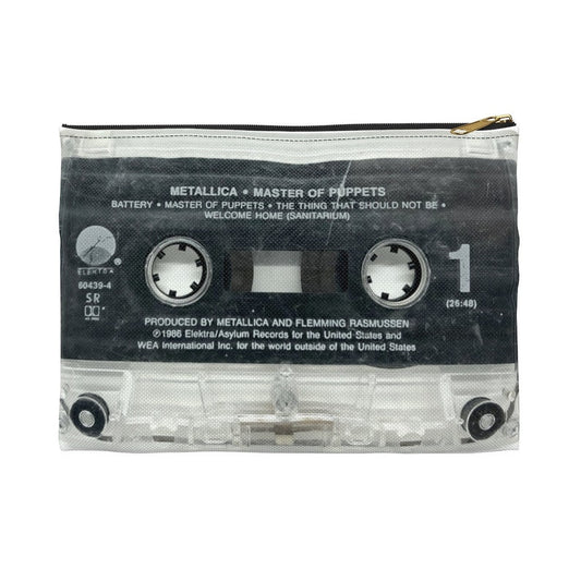 Metallica Master of Puppets Cassette Premium Zipper Pouch