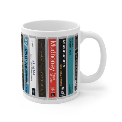 Retro Grunge Band Cassette Collection Mug