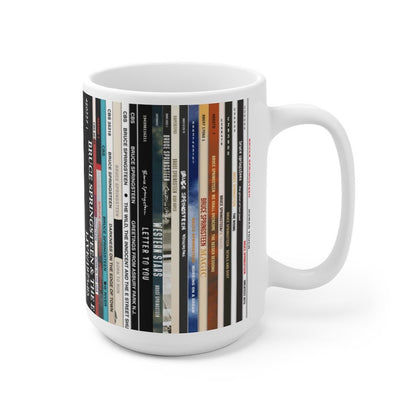 Bruce Springsteen Vinyl Albums White Mug