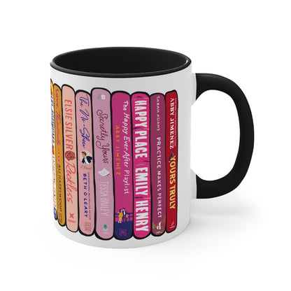 Custom ANY Books HAND-DRAWN Book Spine Accent Mug