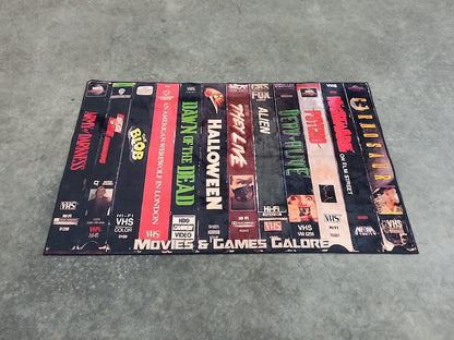 VHS Tape Classic Halloween Horror Movies Rug