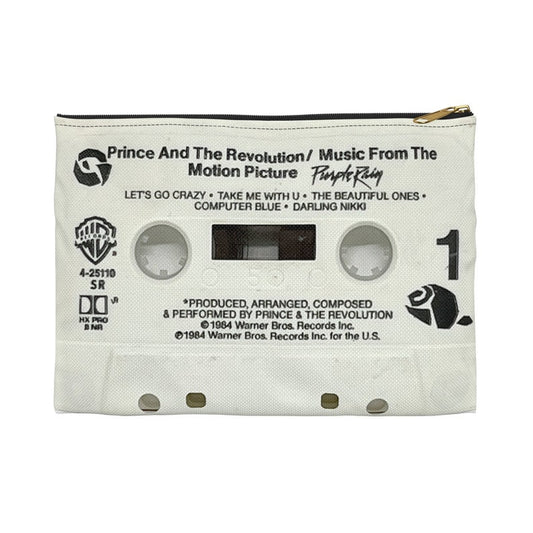 Prince Purple Rain Cassette Premium Zipper Pouch