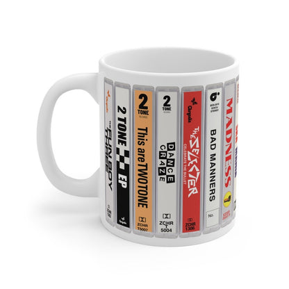 Ska 2-Tone 80s Music Cassette Collection White Mug