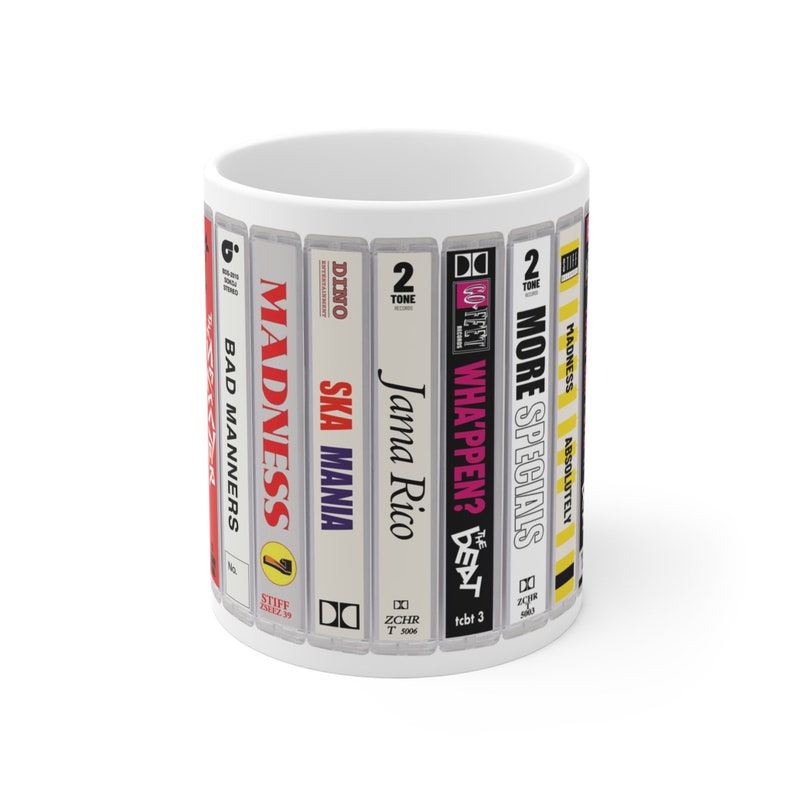 Ska 2-Tone 80s Music Cassette Collection White Mug