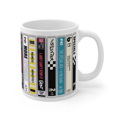 Ska 2-Tone 80s Music Cassette Collection White Mug