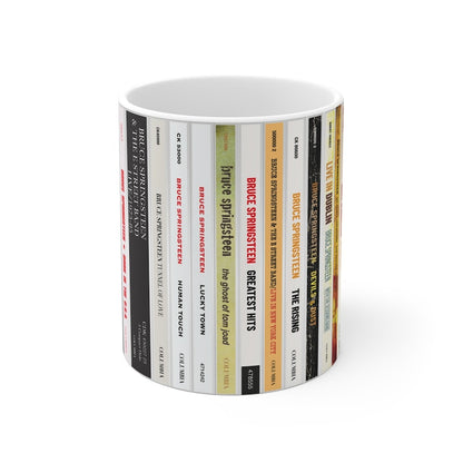 Bruce Springsteen CD Albums Collection White Mug