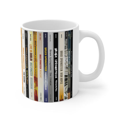 Bruce Springsteen CD Albums Collection White Mug