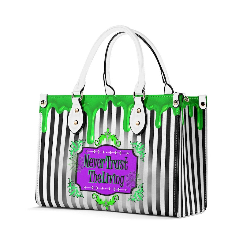 Gothic Beetle Goo Green Black White Strap Bag Handbag