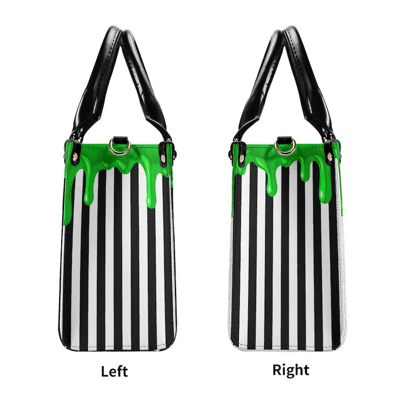 Gothic Beetle Goo Green Black White Strap Bag Handbag