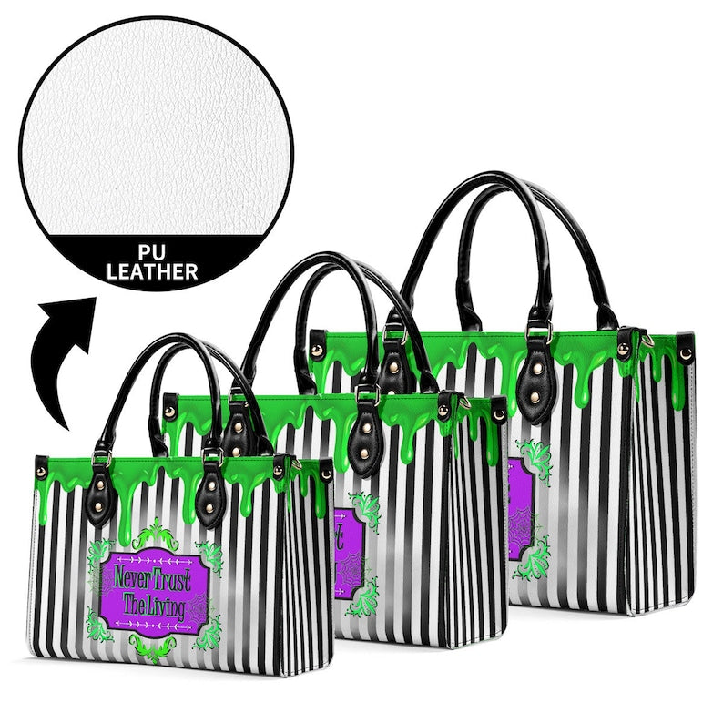 Gothic Beetle Goo Green Black White Strap Bag Handbag