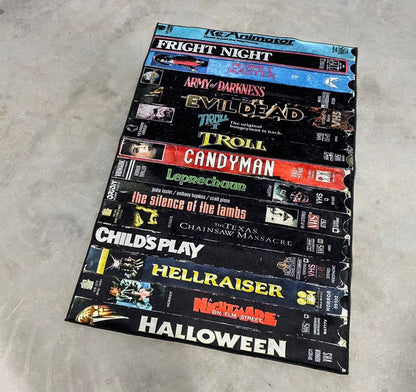 VHS Tape Classic Horror Movies Rug