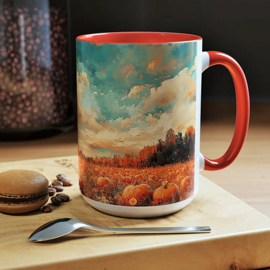 Pumpkin Field Vintage Style Accent Mug