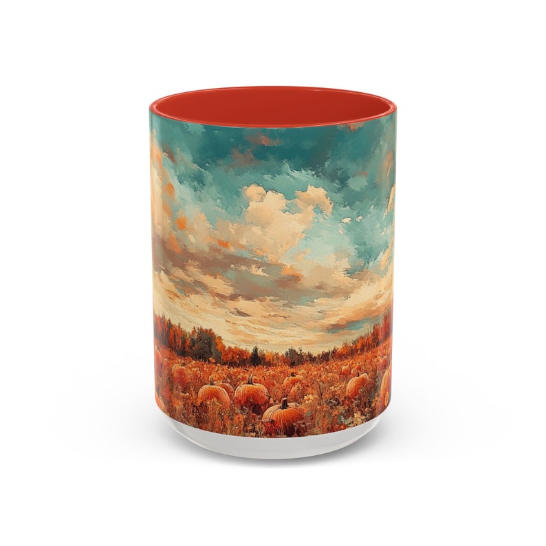 Pumpkin Field Vintage Style Accent Mug