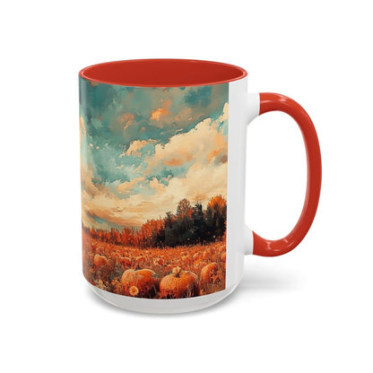 Pumpkin Field Vintage Style Accent Mug