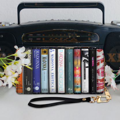Madonna Albums Cassette Vintage Leather Long Wallet