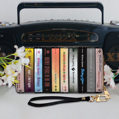 Britney Spears Albums Cassette Vintage Leather Long Wallet