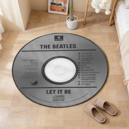 The Beatles – Let It Be Album Music CD Round Rug