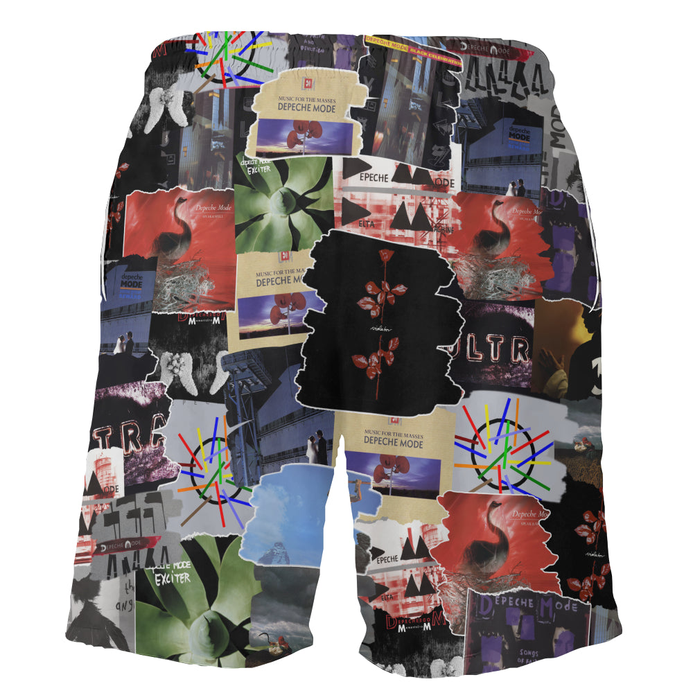 Depeche Mode Albums Covers Collage Unisex Hawaiian Shorts