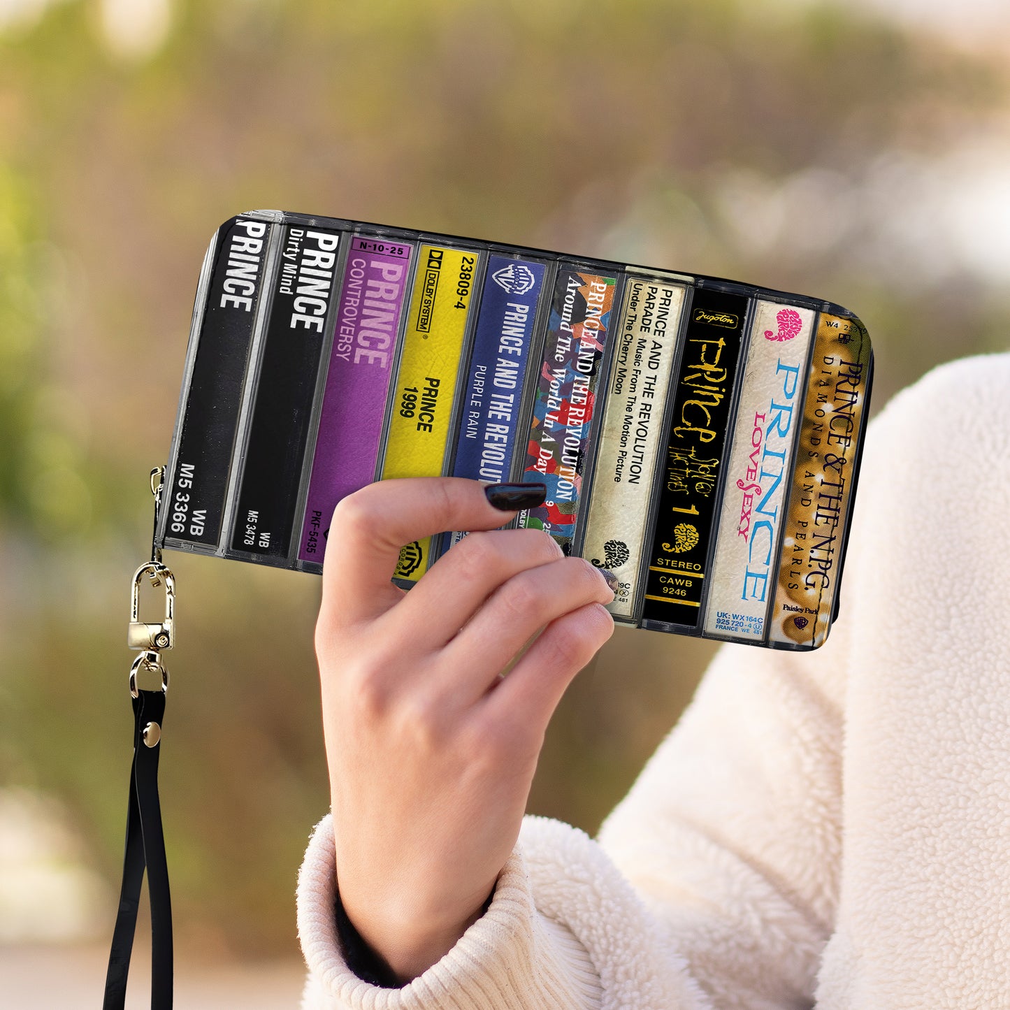 Prince Albums Cassette Vintage Leather Long Wallet