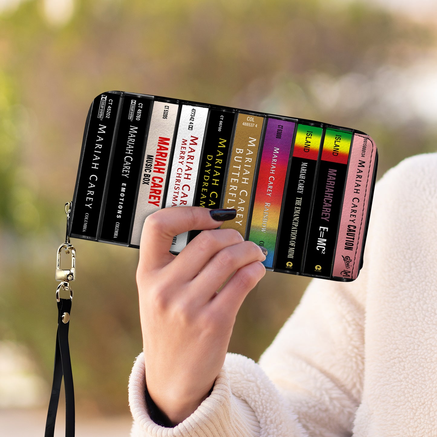 Mariah Carey Albums Cassette Vintage Leather Long Wallet