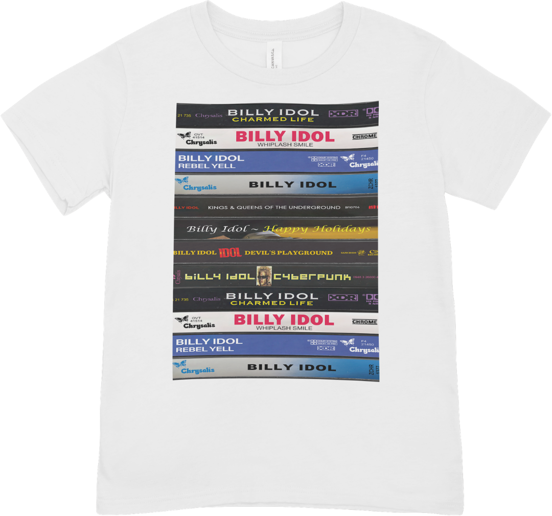 Billy Idol Albums Cassette Retro Collection Premium Unisex T-Shirt