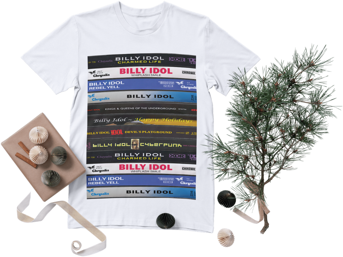Billy Idol Albums Cassette Retro Collection Premium Unisex T-Shirt