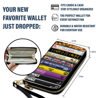 Prince Albums Cassette Vintage Leather Long Wallet