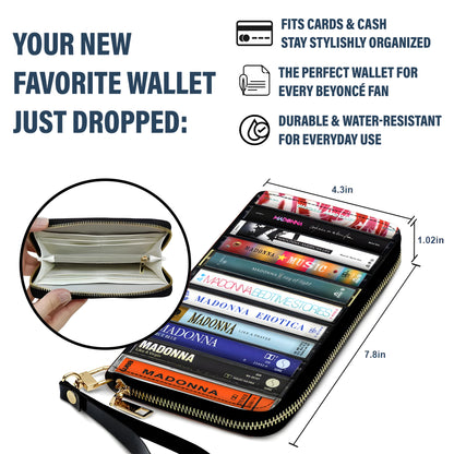 Madonna Albums Cassette Vintage Leather Long Wallet