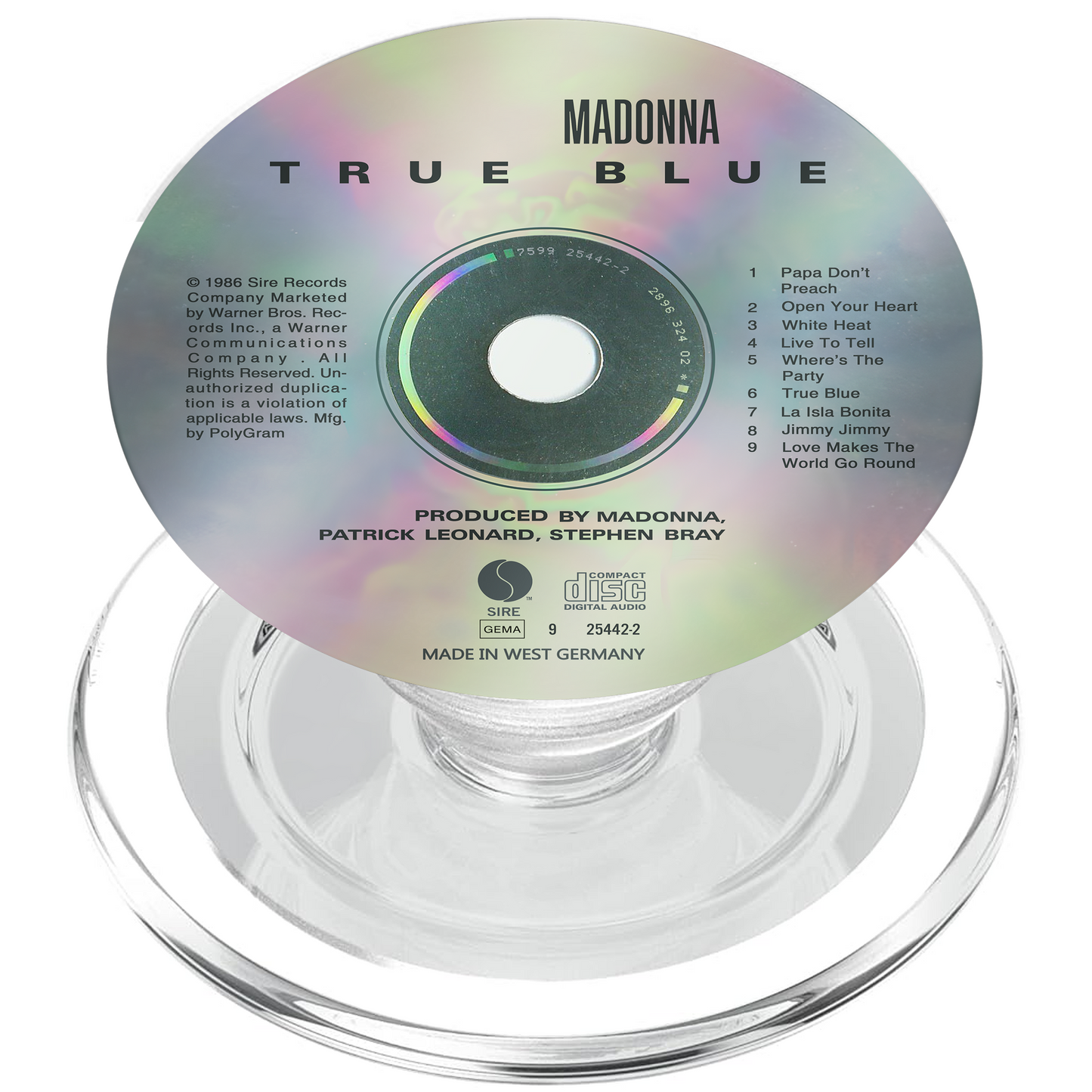 True Blue CD Magnetic Phone Grip - Madonna