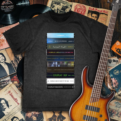 Coldplay Albums Cassette Retro Collection Premium Unisex T-Shirt