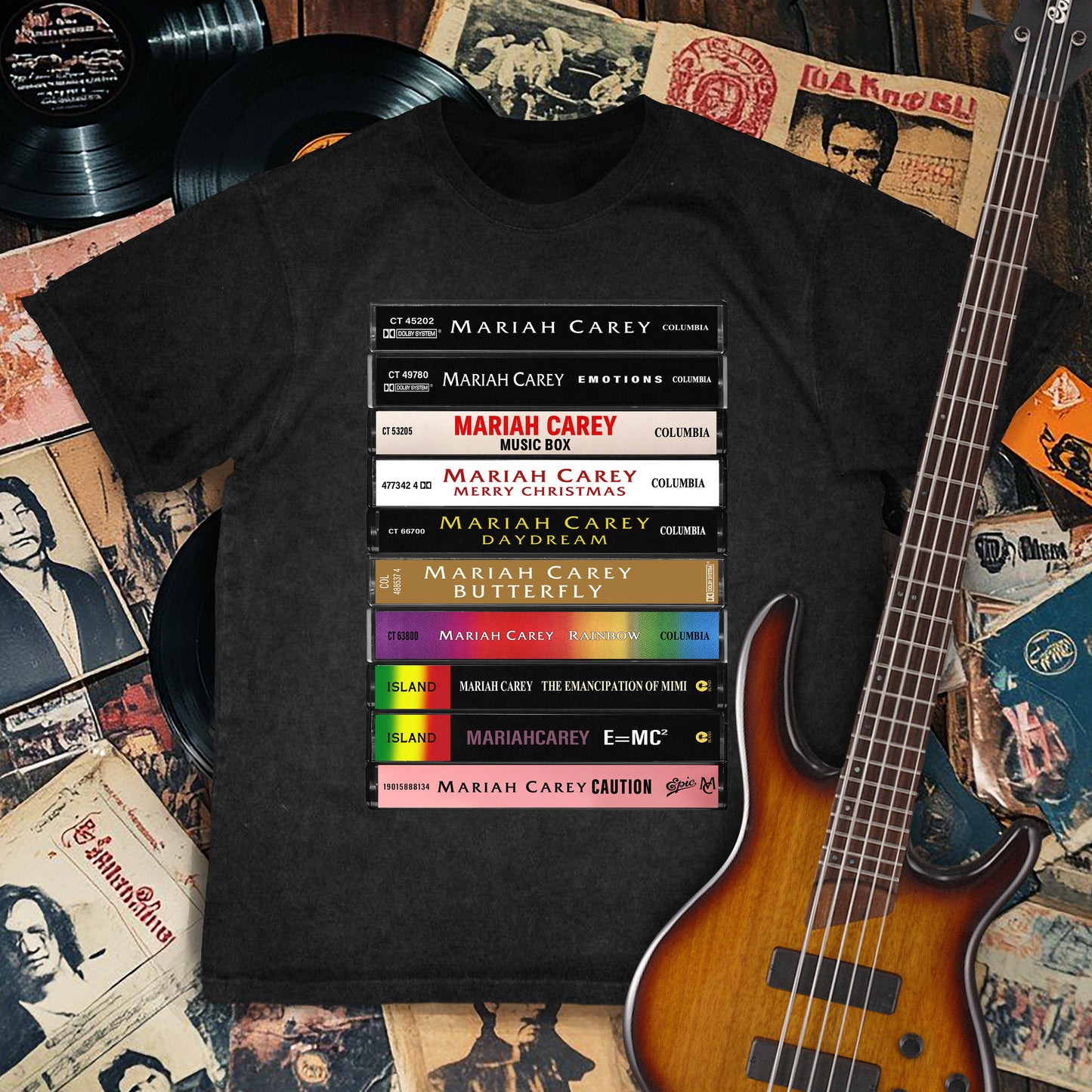 Mariah Carey Albums Cassette Retro Collection Premium Unisex T-Shirt