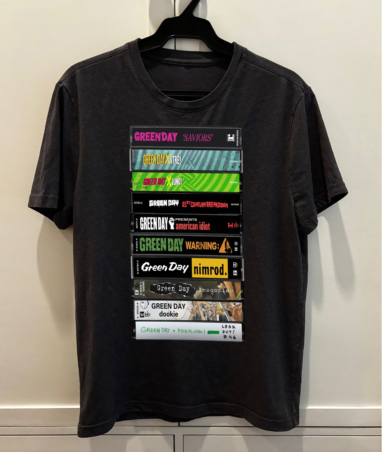 Green Day Albums Cassette Retro Collection Premium Unisex T-Shirt
