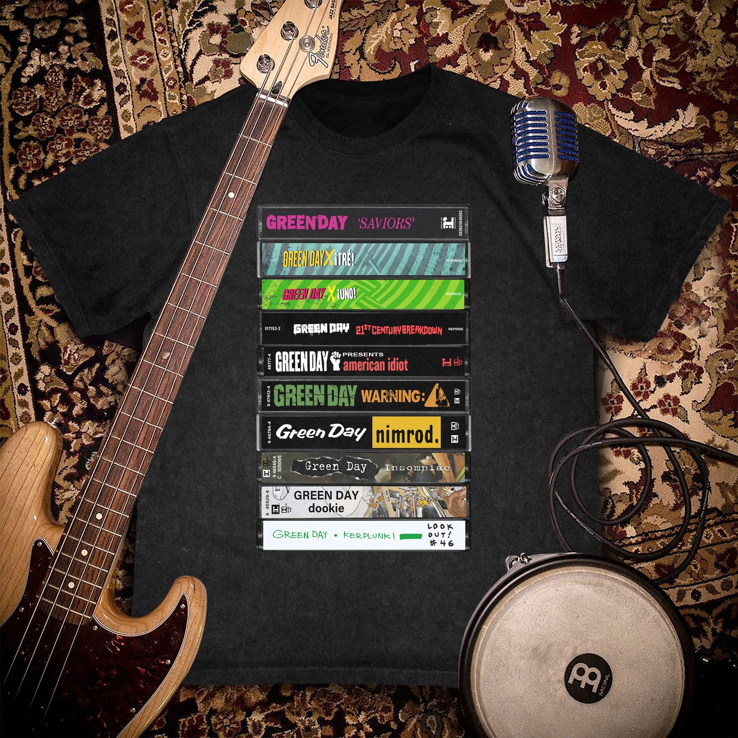 Green Day Albums Cassette Retro Collection Premium Unisex T-Shirt