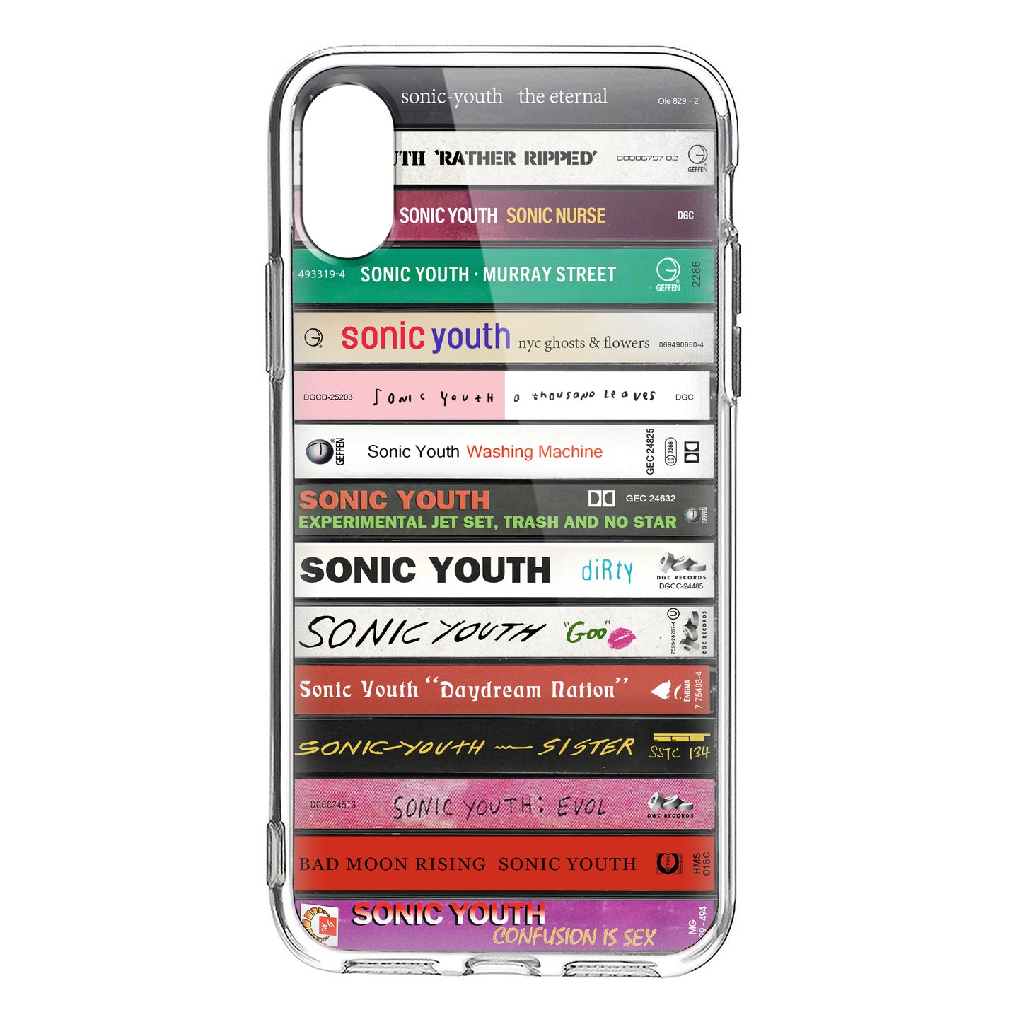 Sonic Youth Albums Cassette Collection Retro Phone Case