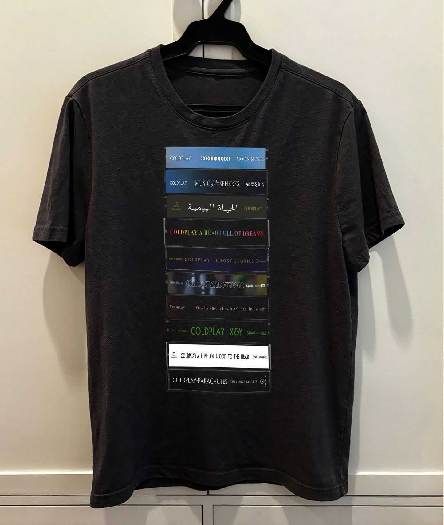 Coldplay Albums Cassette Retro Collection Premium Unisex T-Shirt