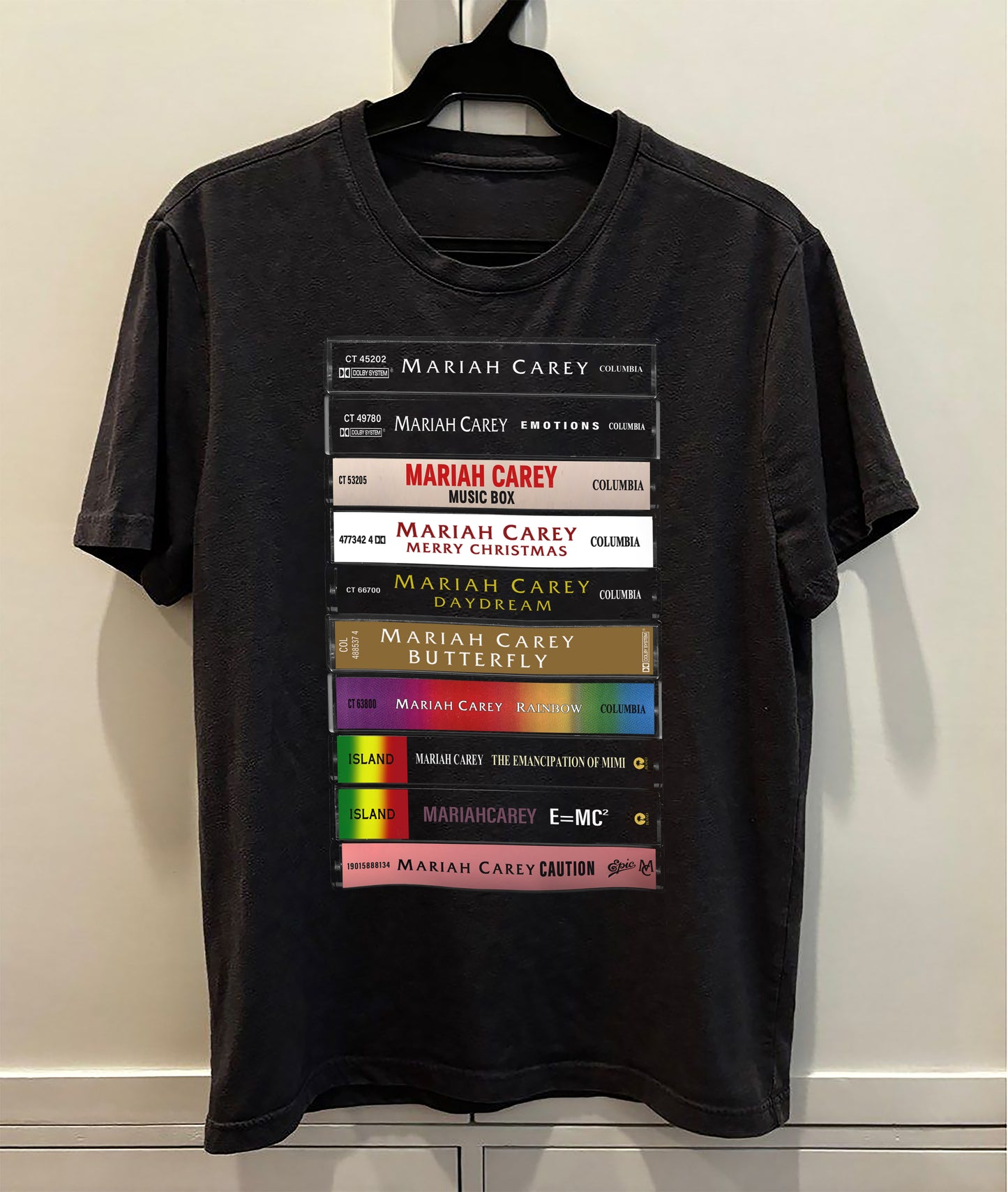 Mariah Carey Albums Cassette Retro Collection Premium Unisex T-Shirt