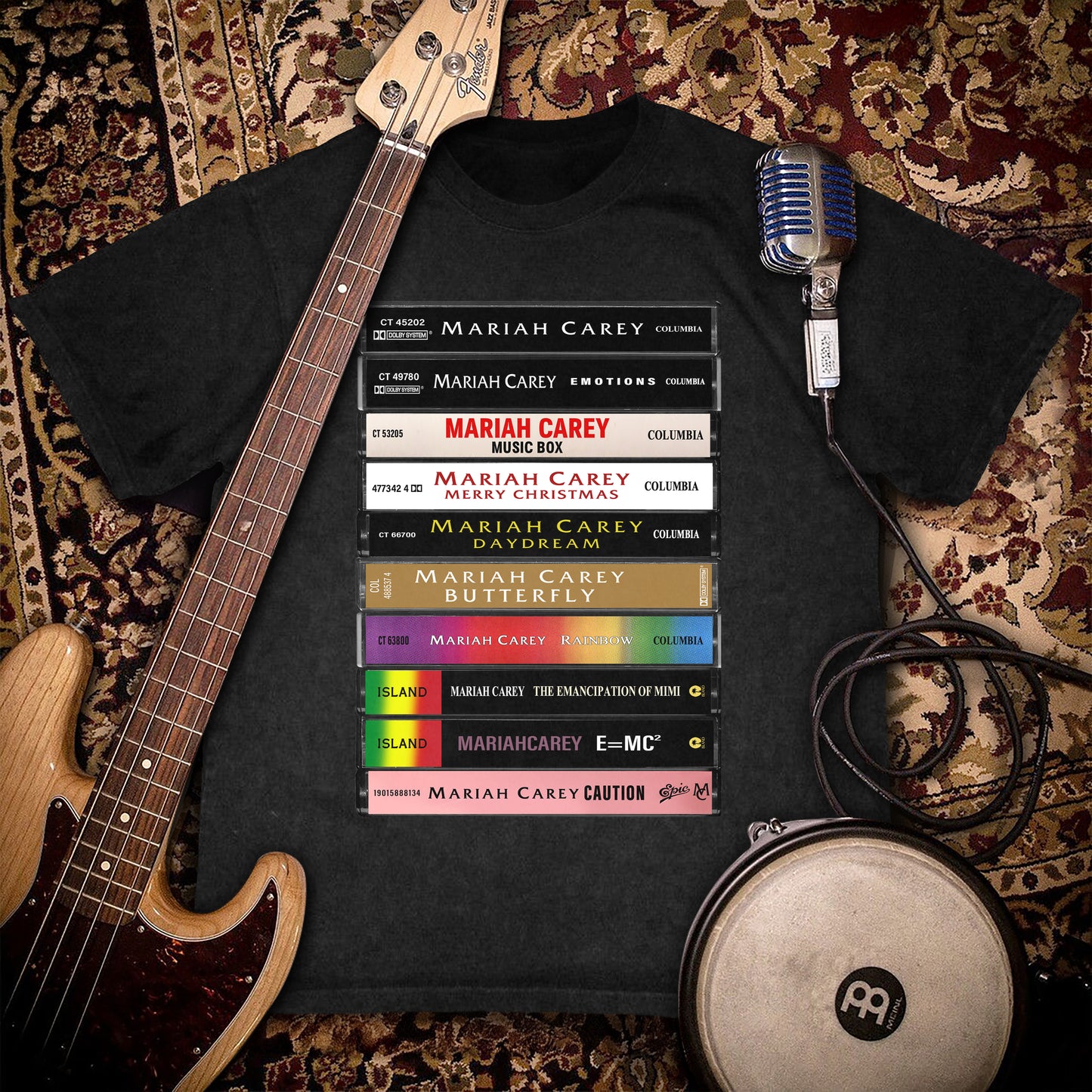 Mariah Carey Albums Cassette Retro Collection Premium Unisex T-Shirt