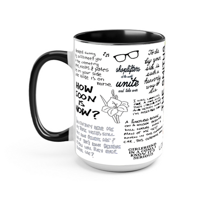 The Smiths Doodle Lyrics Accent Edge-to-Edge Printed Mug