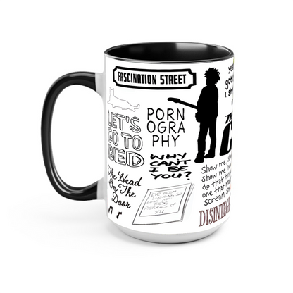 The Cure Doodle Lyrics Accent Edge-to-Edge Printed Mug