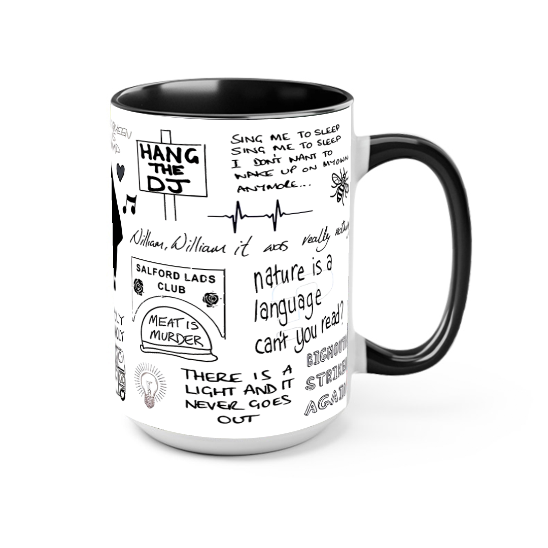 The Smiths Doodle Lyrics Accent Edge-to-Edge Printed Mug