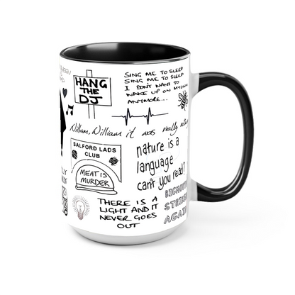 The Smiths Doodle Lyrics Accent Edge-to-Edge Printed Mug