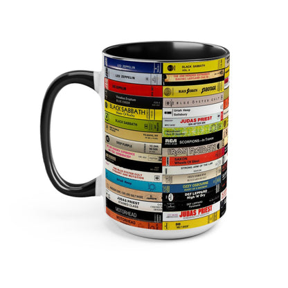 Classic Heavy Metal Hard Rock Tapes Accent Coffee Mugs