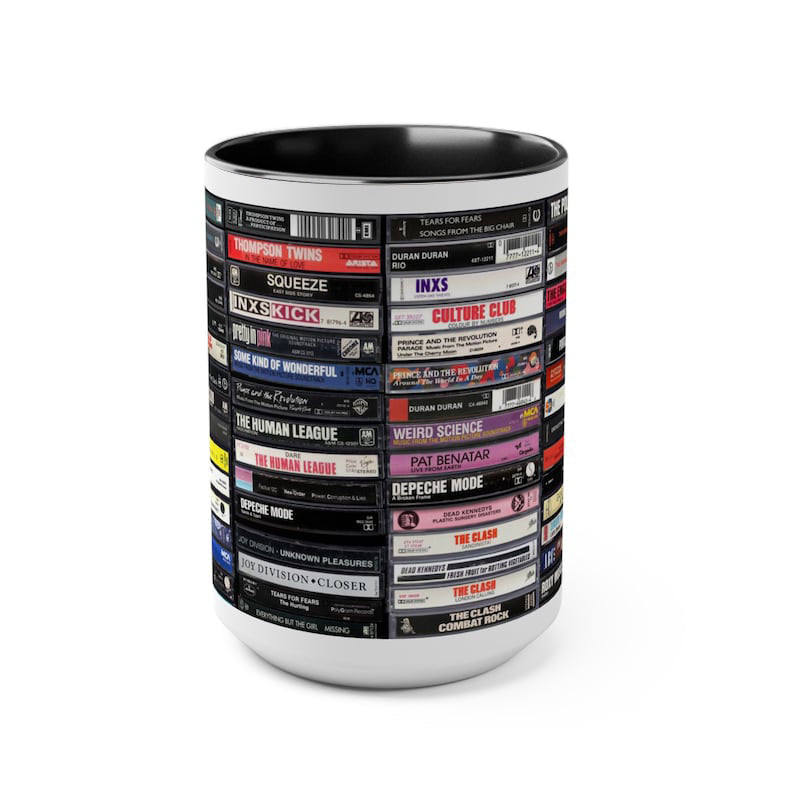 Classic New Wave & Electronic Tapes Accent Mug