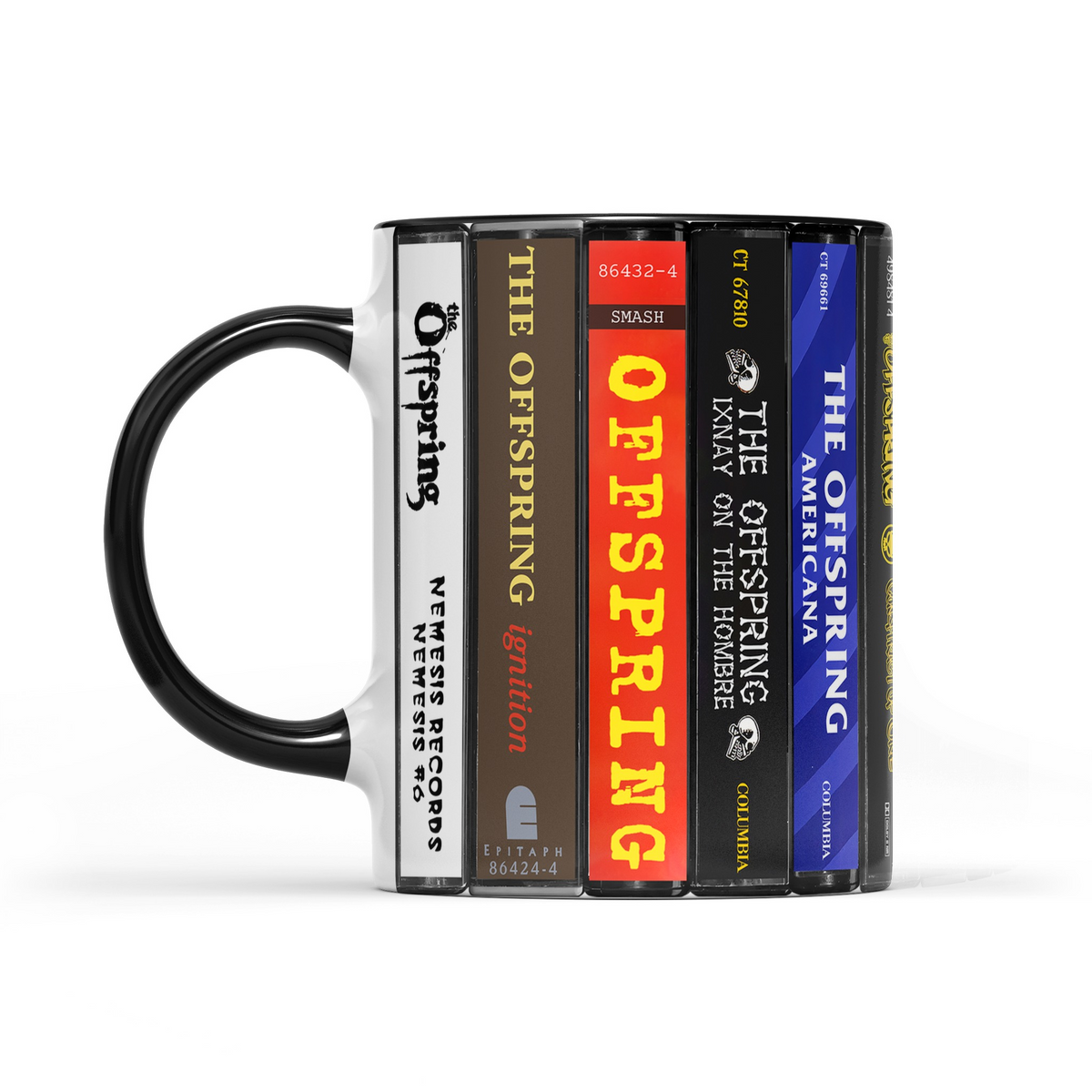 The Offspring Albums Cassette Collection Retro Accent Mug