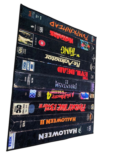 VHS Tape Classic Halloween Horror Movies Retro Rug -