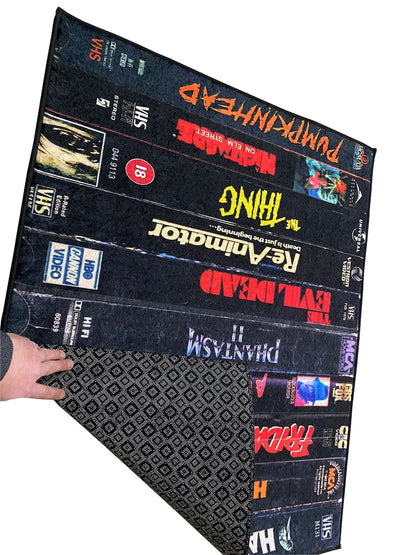 VHS Tape Classic Halloween Horror Movies Retro Rug -