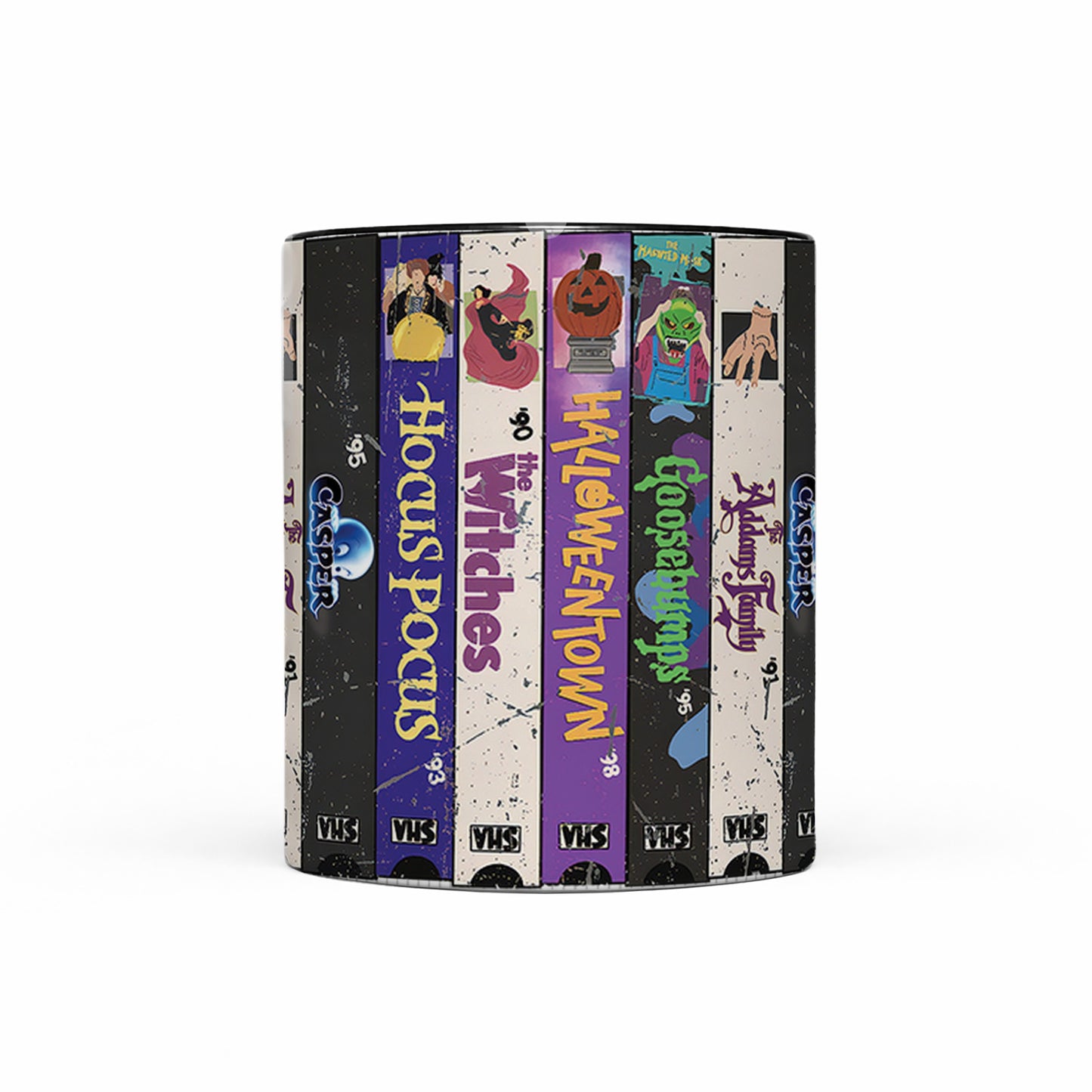 VHS Tape 90s Kids Halloween Movies Nostalgic Accent Mug