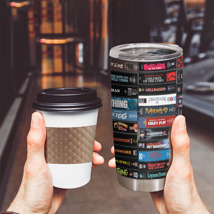 Retro Classic Horror Movie Cassette Tapes 20oz Tumbler